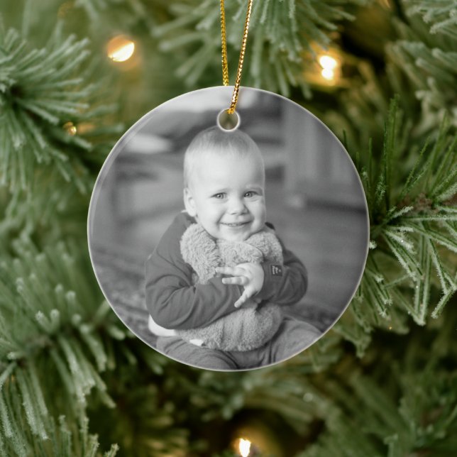 Keepsake First Christmas Photo Greenery Ceramic Tree Decoration (Tree)