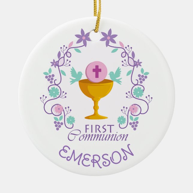 Keepsake! First Communion custom ornament (Front)