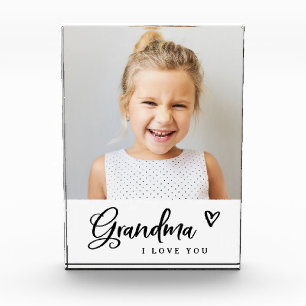 Keepsake for Grandma   Cute and Modern Photo Block
