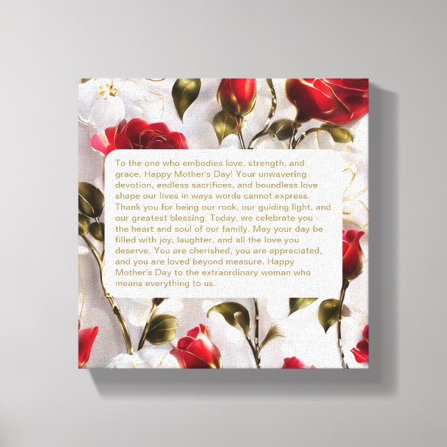Keepsake For Mum Premium Wrapped Canvas (Gloss) (Front)