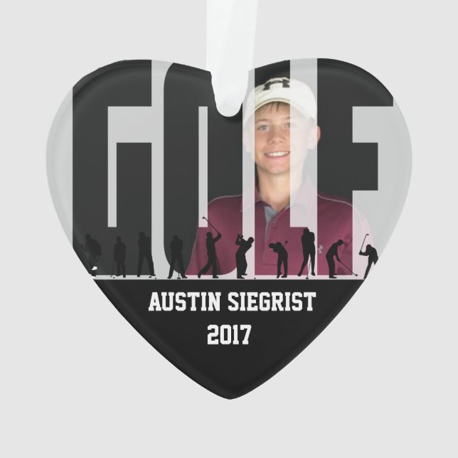 Keepsake Golf Photo Ornament (Back)