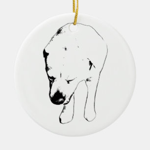 Keepsake Labrador, Gentle Head-Down Ceramic Tree Decoration
