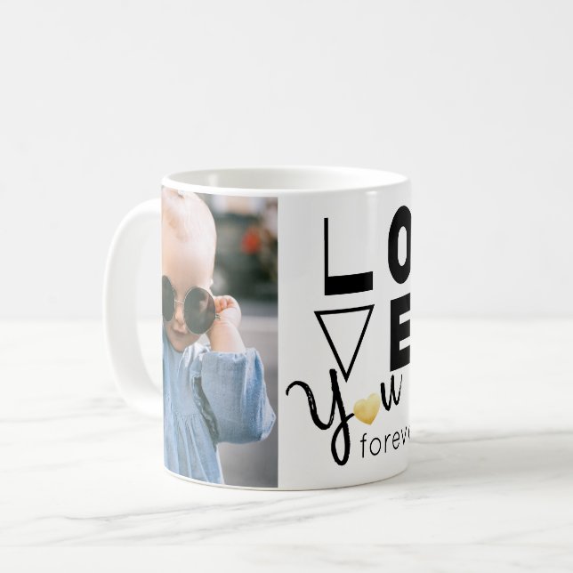 Keepsake Love You Forever Two Photo Mug (Front Left)