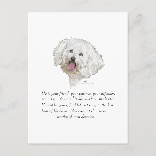 Keepsake, Male Dog Postcard (Front)