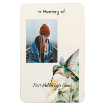 Keepsake Memorial Hummingbird White Flowers