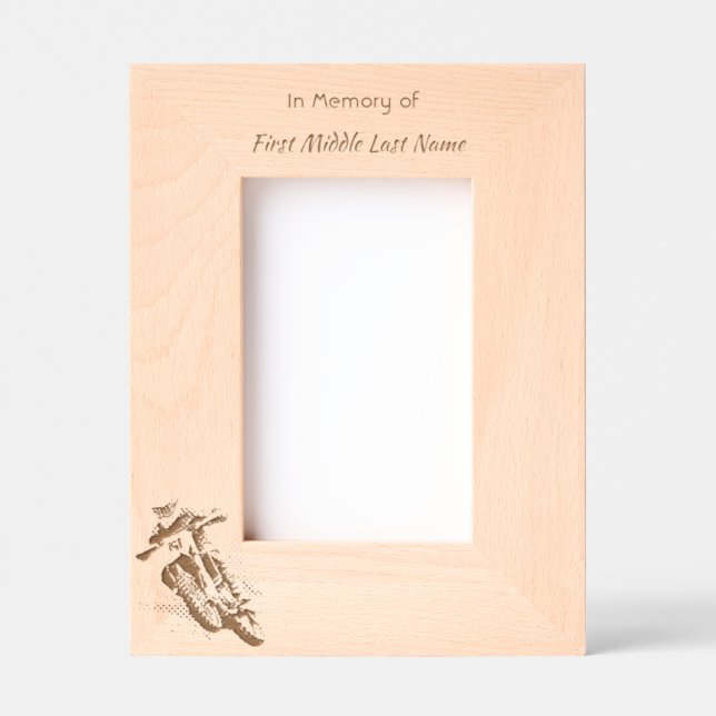 Keepsake Memorial Motocross Motorcycle Racing Etched Frames (Front)