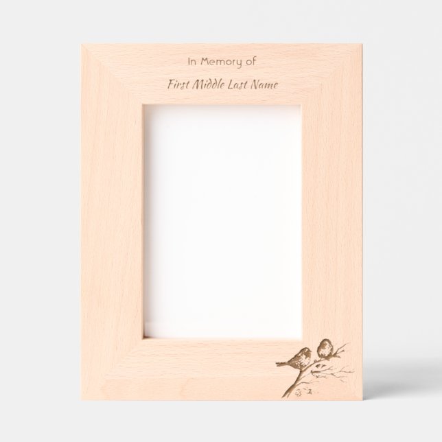 Keepsake Memorial Photo Bird Garden Nature  Etched Frames (Front)