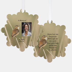 Keepsake Memorial Photo Bird Garden Nature  Tree Decoration Card