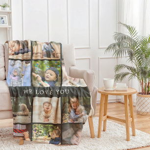 Keepsake Mom Grandma Photo Collage Mothers Day Sm Fleece Blanket