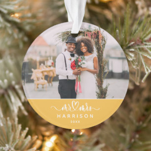 Keepsake Most Wonderful Time Wedding Photo Ornament