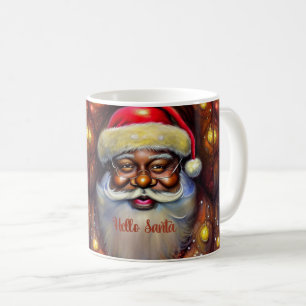 Keepsake Mug: Artistic Black Santa Collection Coffee Mug