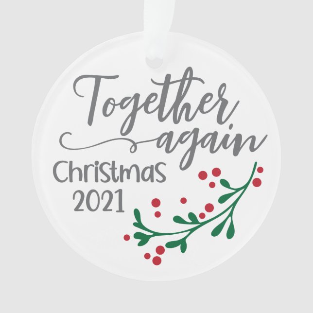 Keepsake ornament to remember Christmas 2021 (Front)