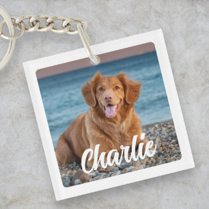 Keepsake Personalized Dog Lover Two Photo Pet Key Ring