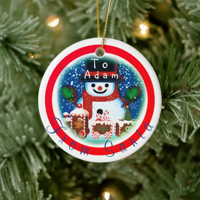 Keepsake Personalized From Santa Ceramic Tree Decoration (Tree)