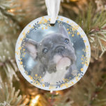 Keepsake Pet Photo   Year Hanukkah Commemorative Ornament<br><div class="desc">This sweet ornament is perfect for baby's first Hanukkah, puppy's first Hanukkah (or kitten's first Hanukkah, but don't tell the dogs we said that!), to commemorate a sweet fur-baby gone to the Rainbow Bridge too soon. Upload your photo (square works best, and other size will be cropped square) and remember...</div>