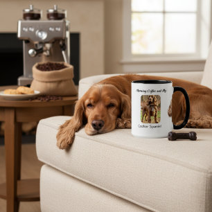 Keepsake Photo Cocker Spaniel Brown Personalise Mug