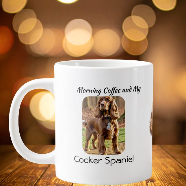 Keepsake Photo Cocker Spaniel Personalise Large Coffee Mug (Creator Uploaded)