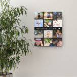 Keepsake Photo Collage Grandma Black Canvas Print<br><div class="desc">Photo collage of your favourite photos for grandma. She will love this keepsake of her grandkids.</div>
