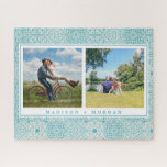 Keepsake Photo puzzle with portuguese tiles<br><div class="desc">Choose your 2 favorite photos and personalize this beautiful puzzle.</div>