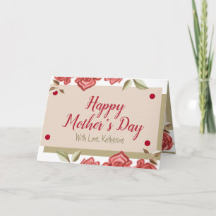 Keepsake Pretty Floral Modern Elegant Mothers Day Card