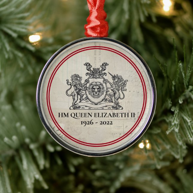 Keepsake Queen Elizabeth II 1926-2022 Christmas Metal Tree Decoration (Tree)