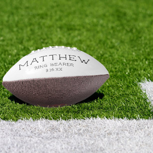 Keepsake Ring Bearer Wedding American Football