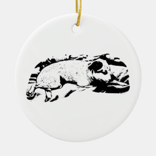Keepsake Terrier, Resting and Ready Ceramic Tree Decoration