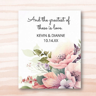 Keepsake Wedding Date Custom Love Poster