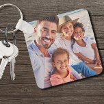 Keepsake Your Family Photo Key Ring<br><div class="desc">Design a personalised keepsake with this custom double-sided keychain, offering room for two of your favourite photos. Although it’s ideal for family pictures, you can easily replace them with snapshots of friends, pets, or cherished memories like vacations. This adaptable keychain makes a meaningful gift for any occasion, whether it's Christmas,...</div>