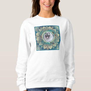 Kees on bluegreen mandala sweatshirt
