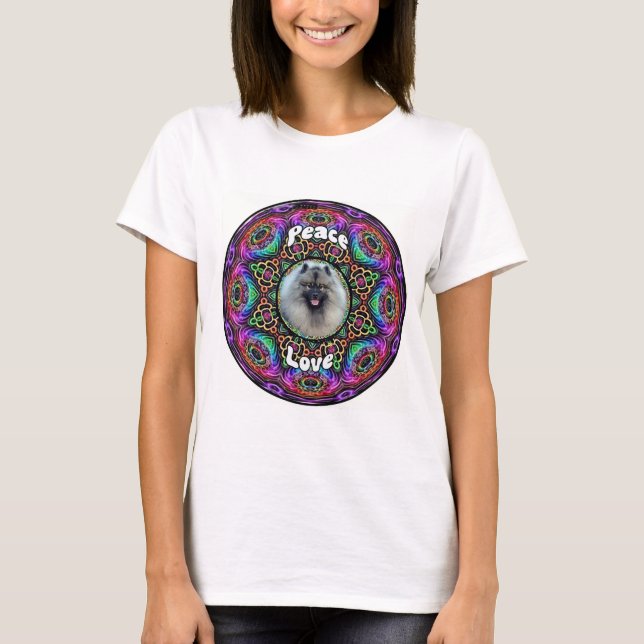 Kees on plain purple mandala T shirt (Front)