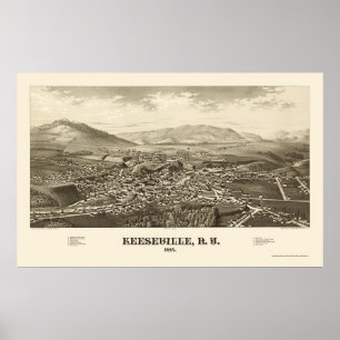 Keeseville, New York Panoramic Map - 1887 Poster