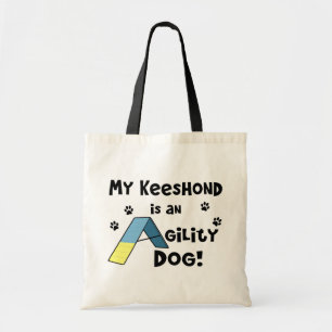 Keeshond Agility Dog Tote Bag