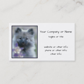 Keeshond and Columbine - Dog Photograph Business Card