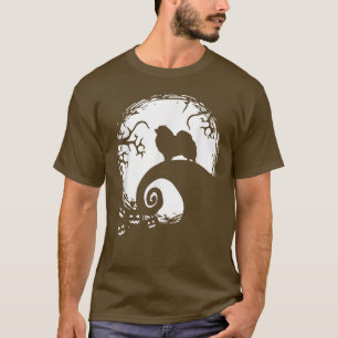 Keeshond And Moon Halloween T-Shirt