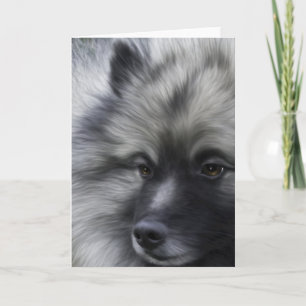 Keeshond any greeting card