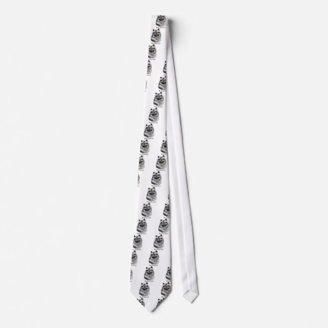 Keeshond Art Gifts Tie (Front)