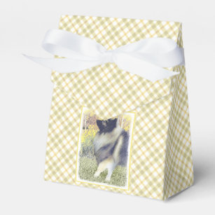 Keeshond Aspen Painting - Cute Original Dog Art Favour Box