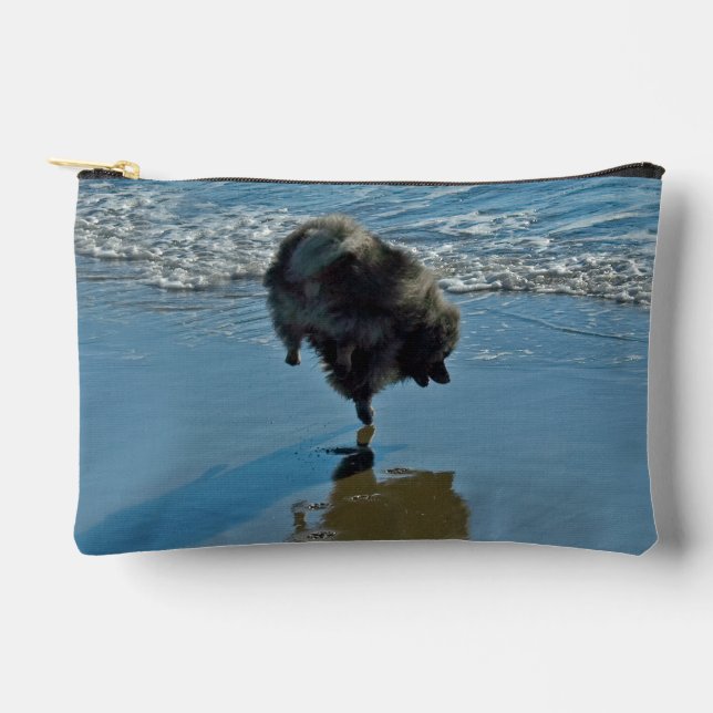 Keeshond Ballet Photograph Cute Original Dog Art Accessory Pouch (Front)