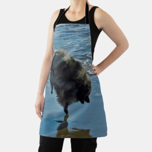 Keeshond Ballet Photograph - Cute Original Dog Art Apron
