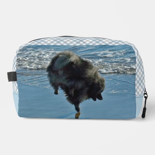 Keeshond Ballet Photograph Cute Original Dog Art Dopp Kit (Front)