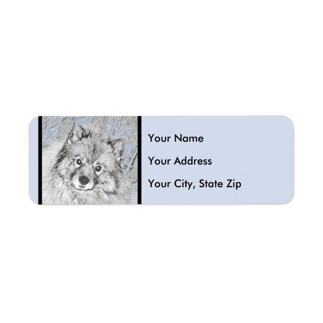 Keeshond Beth Painting - Cute Original Dog Art (Front)