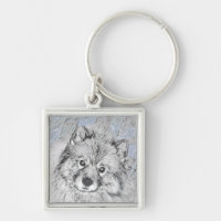 Keeshond Beth Painting - Cute Original Dog Art