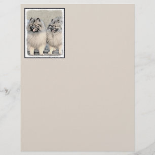 Keeshond Brothers Painting - Original Dog Art