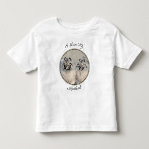 Keeshond Brothers Painting - Original Dog Art Toddler T-Shirt