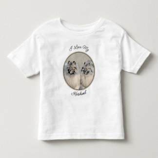 Keeshond Brothers Painting - Original Dog Art Toddler T-Shirt