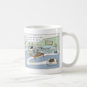 Keeshond Cartoon Dog Agility   Cute Keesie Coffee Mug