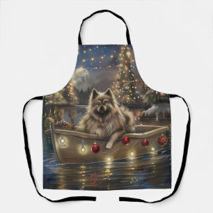 Keeshond Christmas Festive Voyage Apron