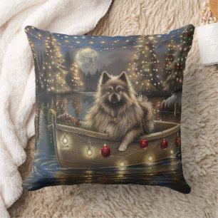 Keeshond Christmas Festive Voyage Cushion