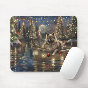 Keeshond Christmas Festive Voyage Mouse Mat